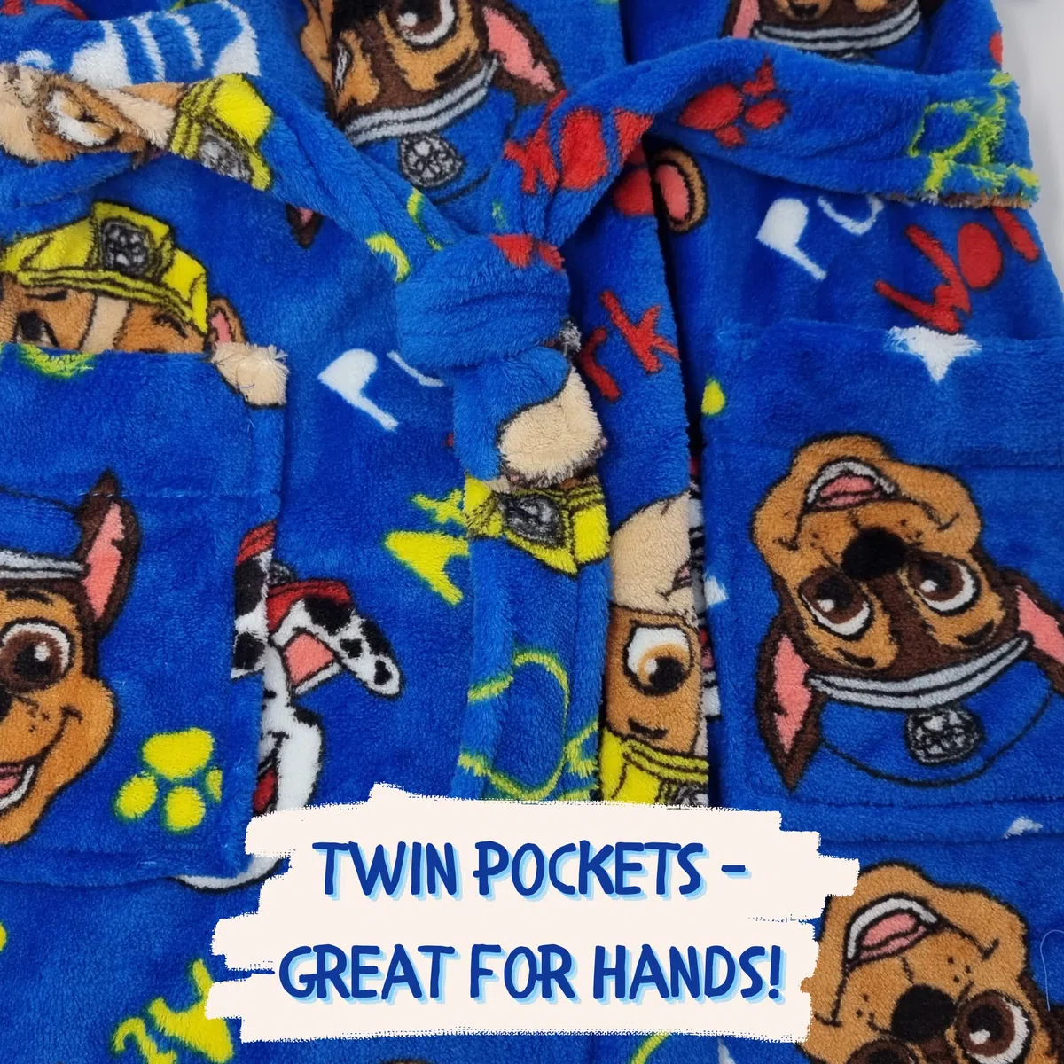 Paw Patrol Chase, Marshall and Rubble - Robe de Chambre Enfant à Capuche