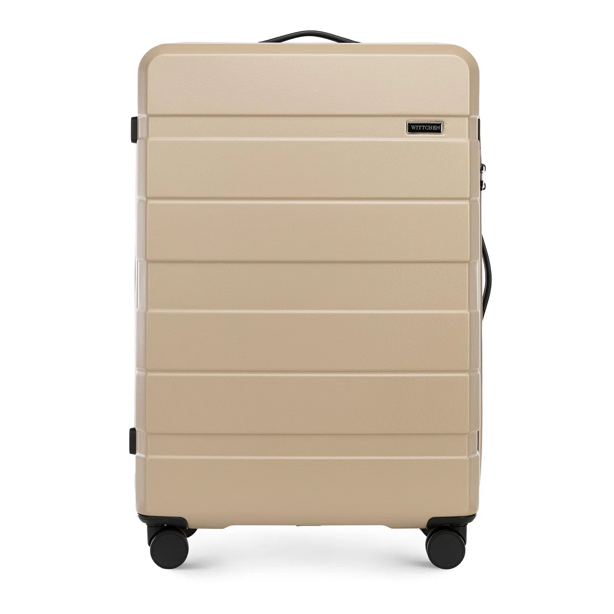 WITTCHEN Valise de Voyage Set de 3 valises Valise à roulettes Bagages à Main en ABS avec 4 roulettes pivotantes Serrure à Combinaison Poignée télescopique COMODO Line Beige