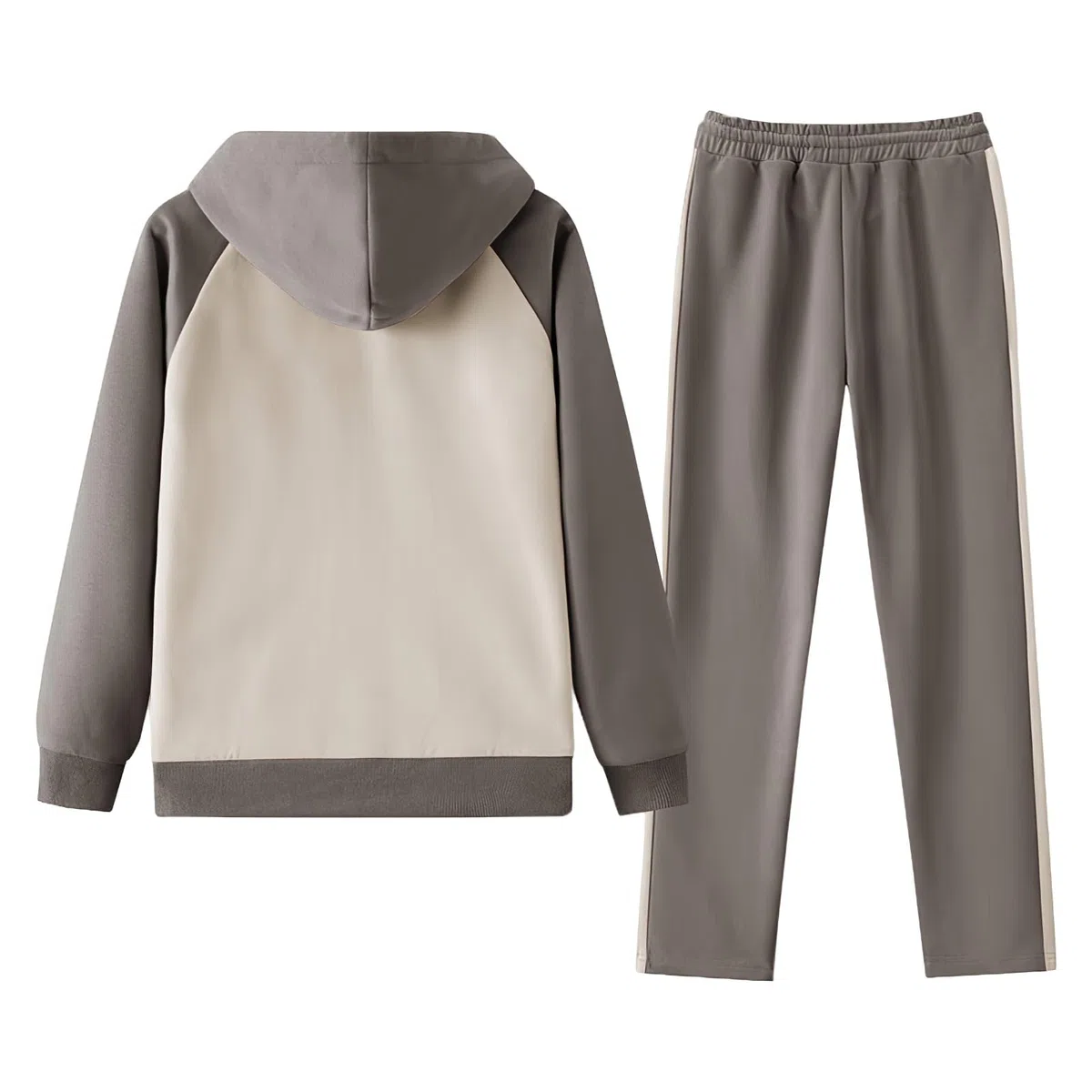 amropi Femme Survêtement doublée de Fourrure Ensemble Veste Sweat à Capuche Jogging Pantalon Tenue de Sport