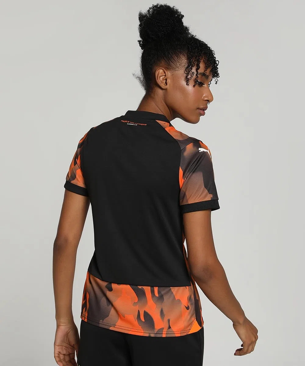 PUMA Om Maillot Réplica Thrid Noir/Orange Femme 24/25