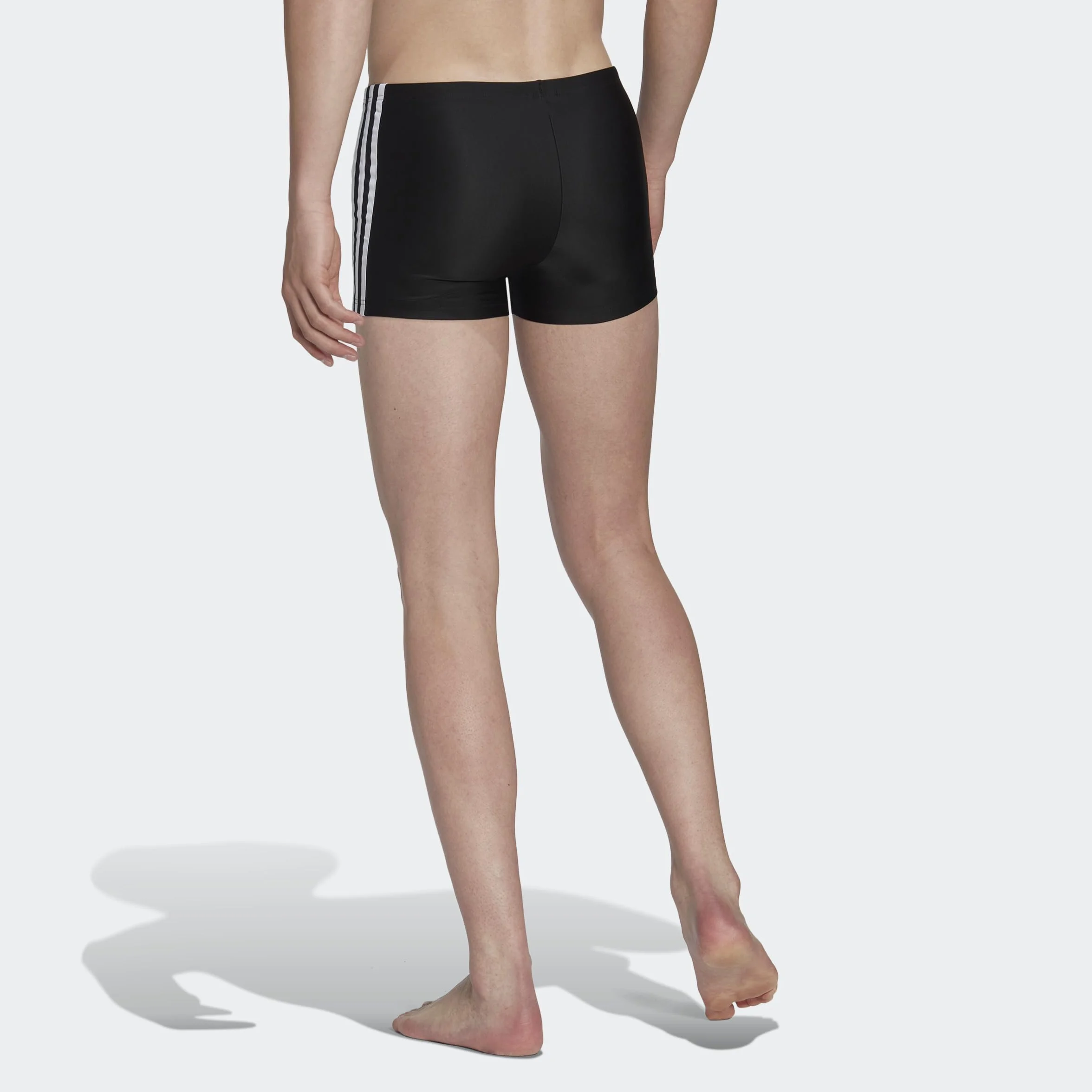 adidas Homme Classic 3-Stripes Swim Boxers, Black/White, 26