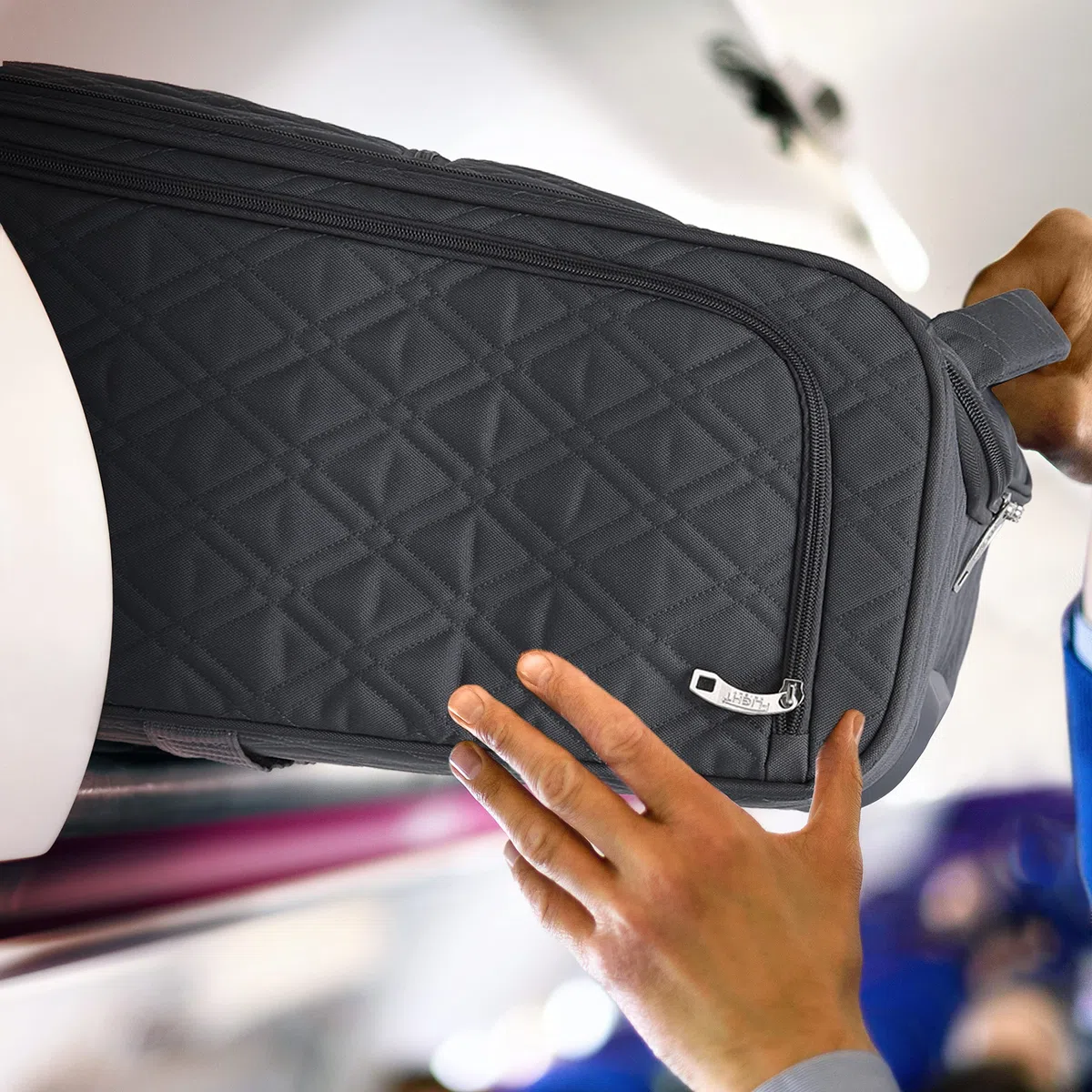 Flight Knight 56 x45x25cm easyJet & Air France Grand Bagage A Main Approuve Et Teste Taille Maximale - 2 Roues - Valise De Cabine en Textile Ultra Legere Et Durable