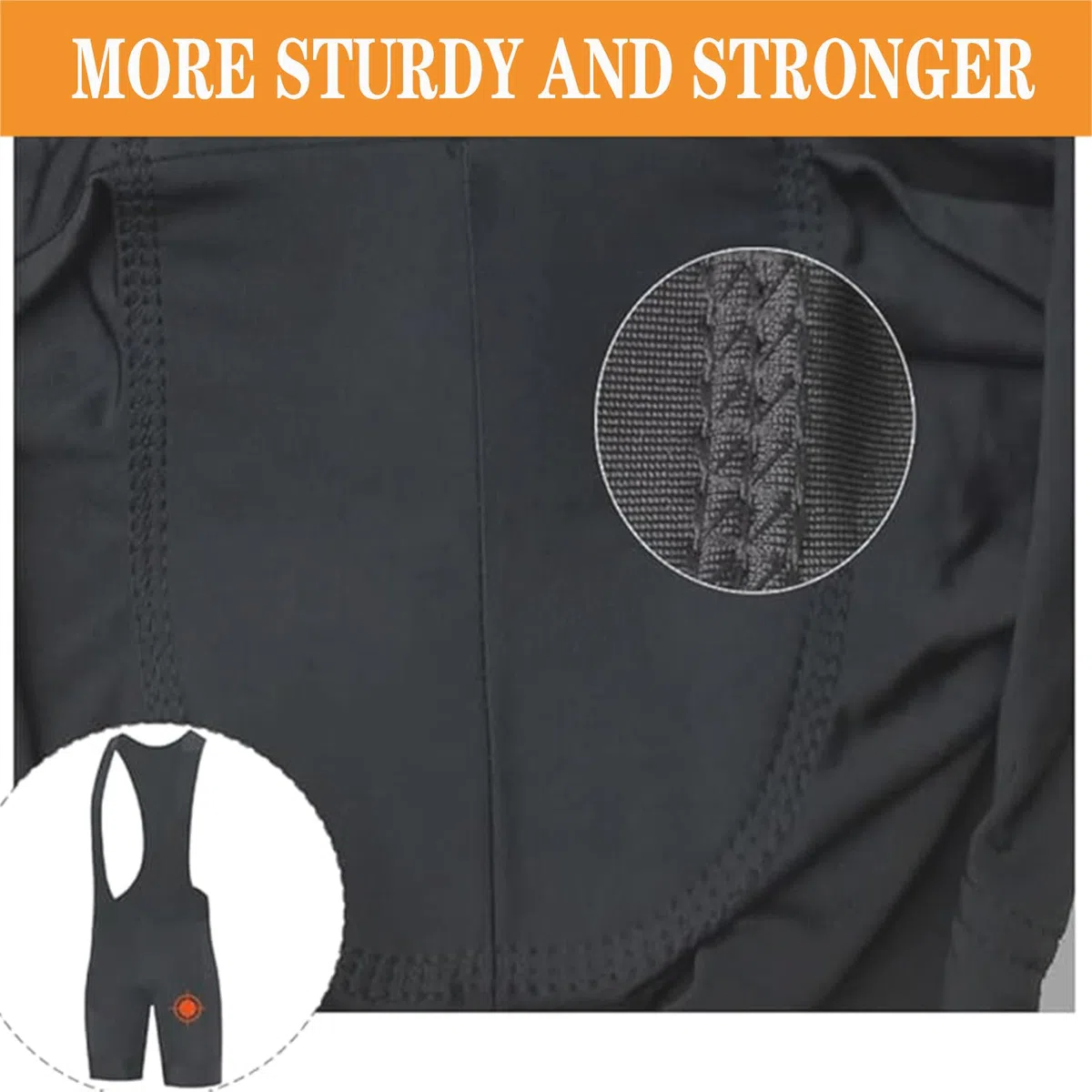 Homme Pantalons De Cycliste Cuissard,Thermique Windstopper Cuissard Long Hiver avec Bretelles Et Gel De Cyclisme Gel 9D Rembourré
