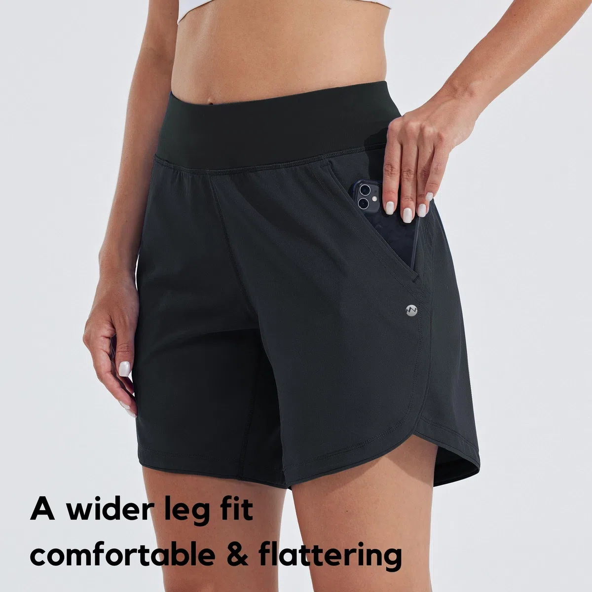 WILLIT Short de bain pour femme - Séchage rapide - Taille haute - Protection UVA UPF50+ - Avec poches doublées
