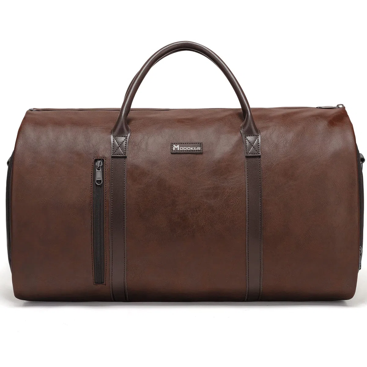 Modoker Sac à vêtements en Cuir Convertible, Sacs à vêtements de Voyage, Sac de Sport, Cadeaux pour Hommes Femmes Affaires Valise étanche Costume Sacs de Voyage, Marron