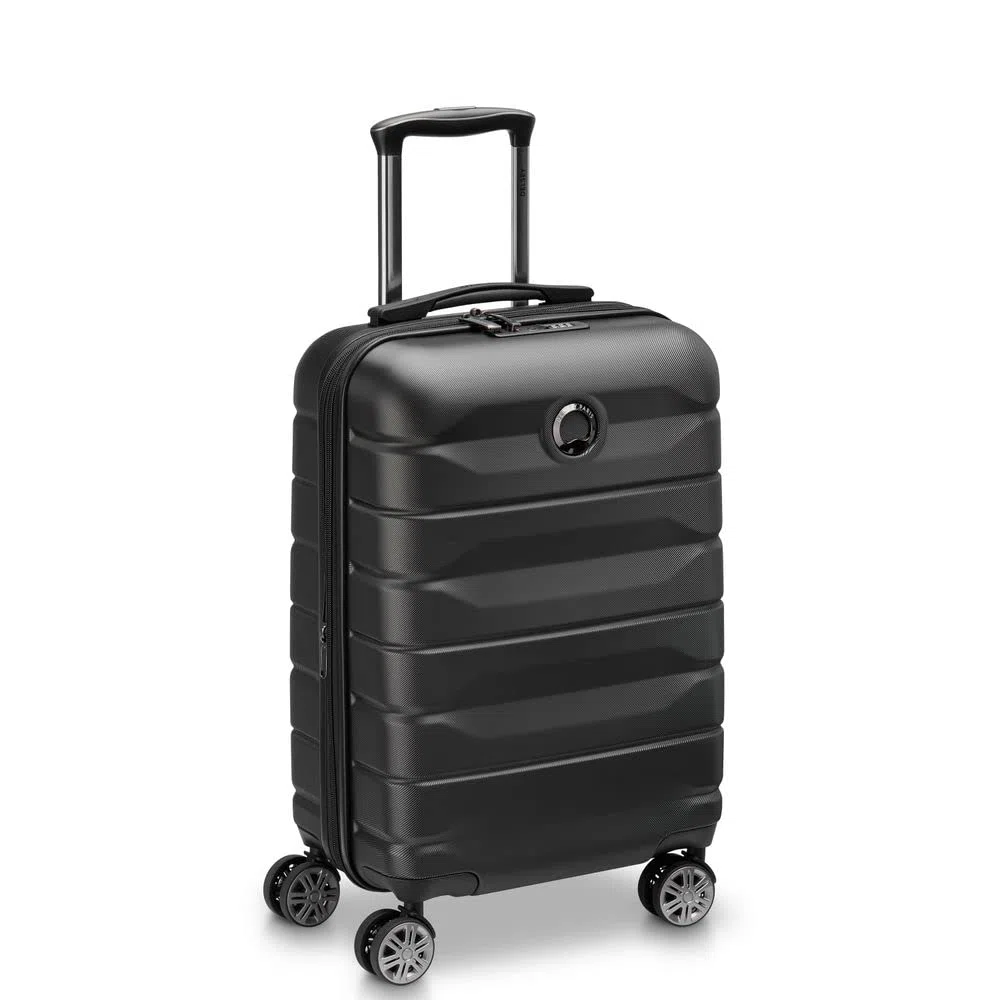 DELSEY Paris - AIR Armour - Valise Cabine Rigide Extensible - 55x35x26 cm - 42 litres - S - Noir