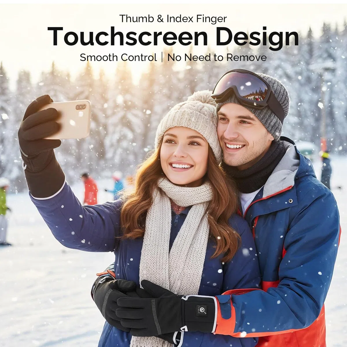 SAVIOR HEAT Gants Chauffants pour Hommes et Femmes, Gants d'hiver Fins Thermiques à Batterie Rechargeable électrique pour Temps Froid Ski Neige Conduite Cyclisme Course à Pied