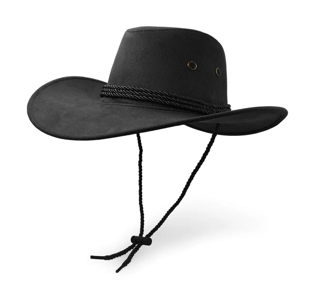 UltraKey Chapeau de Cow-Boy, Chapeau de Soleil Faux Feutre en Daim Bonnet de Voyage Ouest Chapeau Extérieur Protection du Soleil