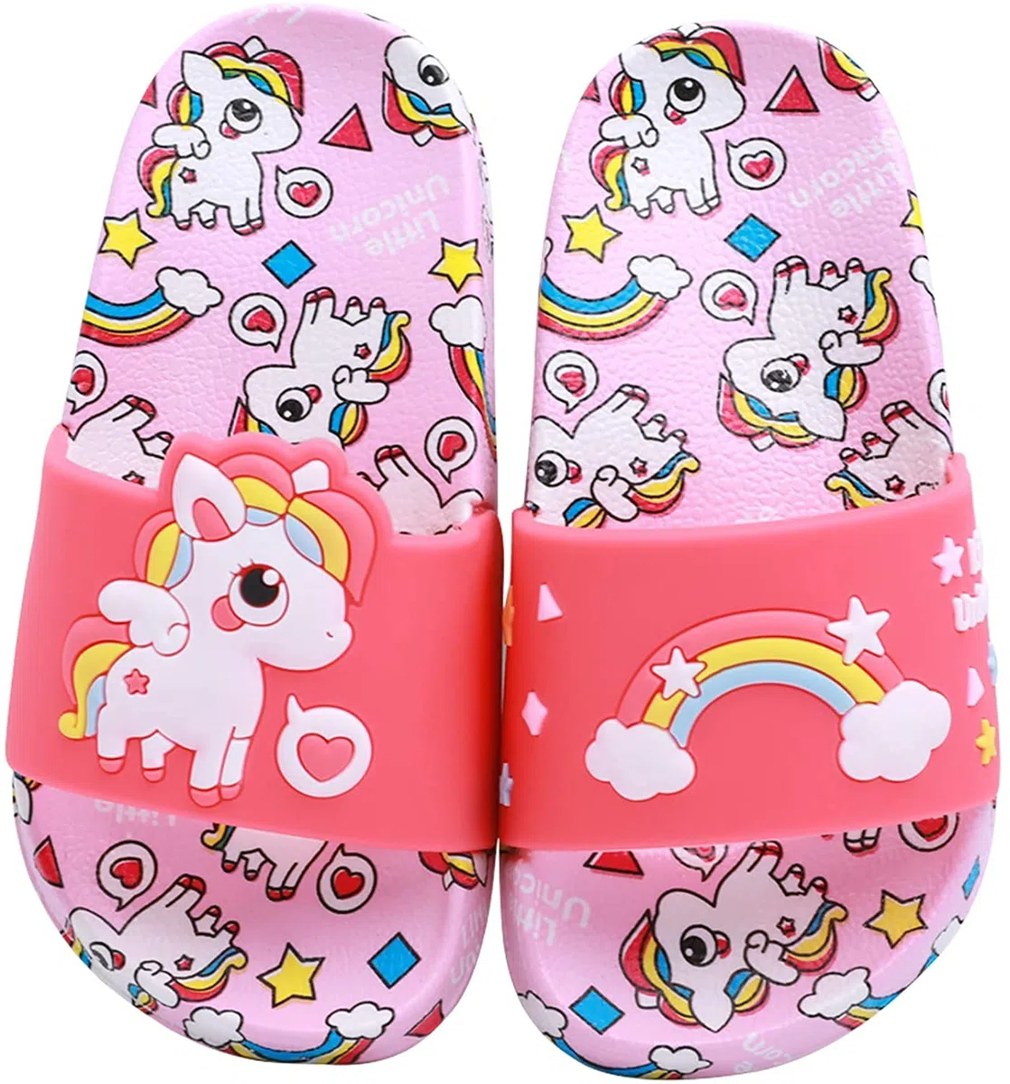 Enfants Chaussons Licorne Pantoufles de Bain Plates Chaussures de Piscine et de Plage Antidérapant Tongs de bain pour enfant Pour la douche et le bain