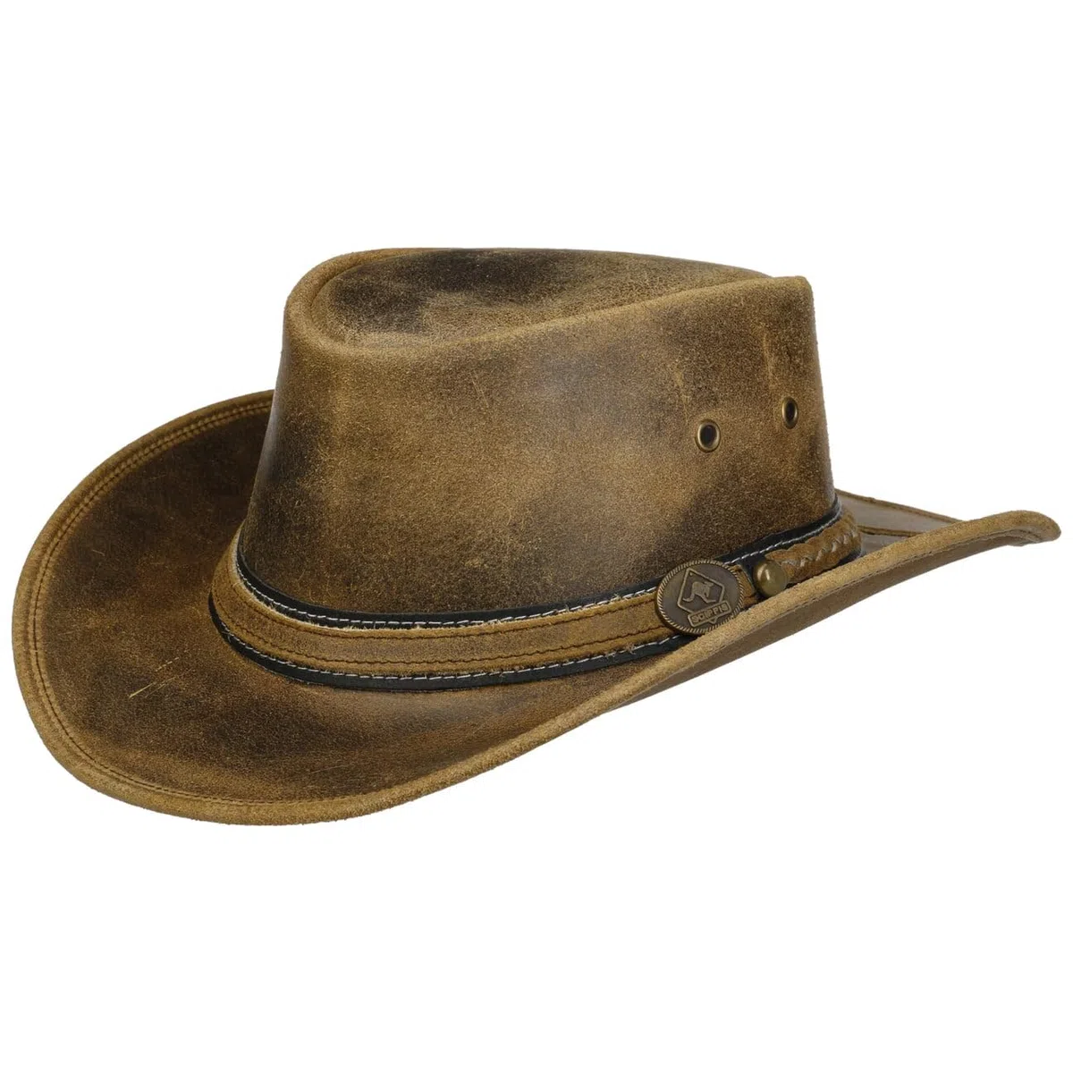 SCIPPIS Chapeau en Cuir Irving