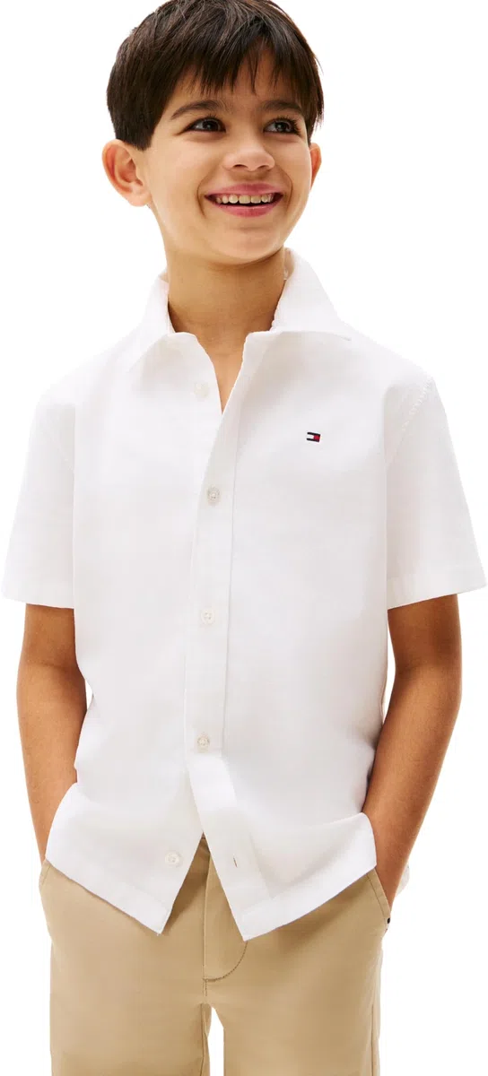 Tommy Hilfiger Stretch Oxford Shirt SS Kb0kb09554 Chemises Garçon (Lot de 1)