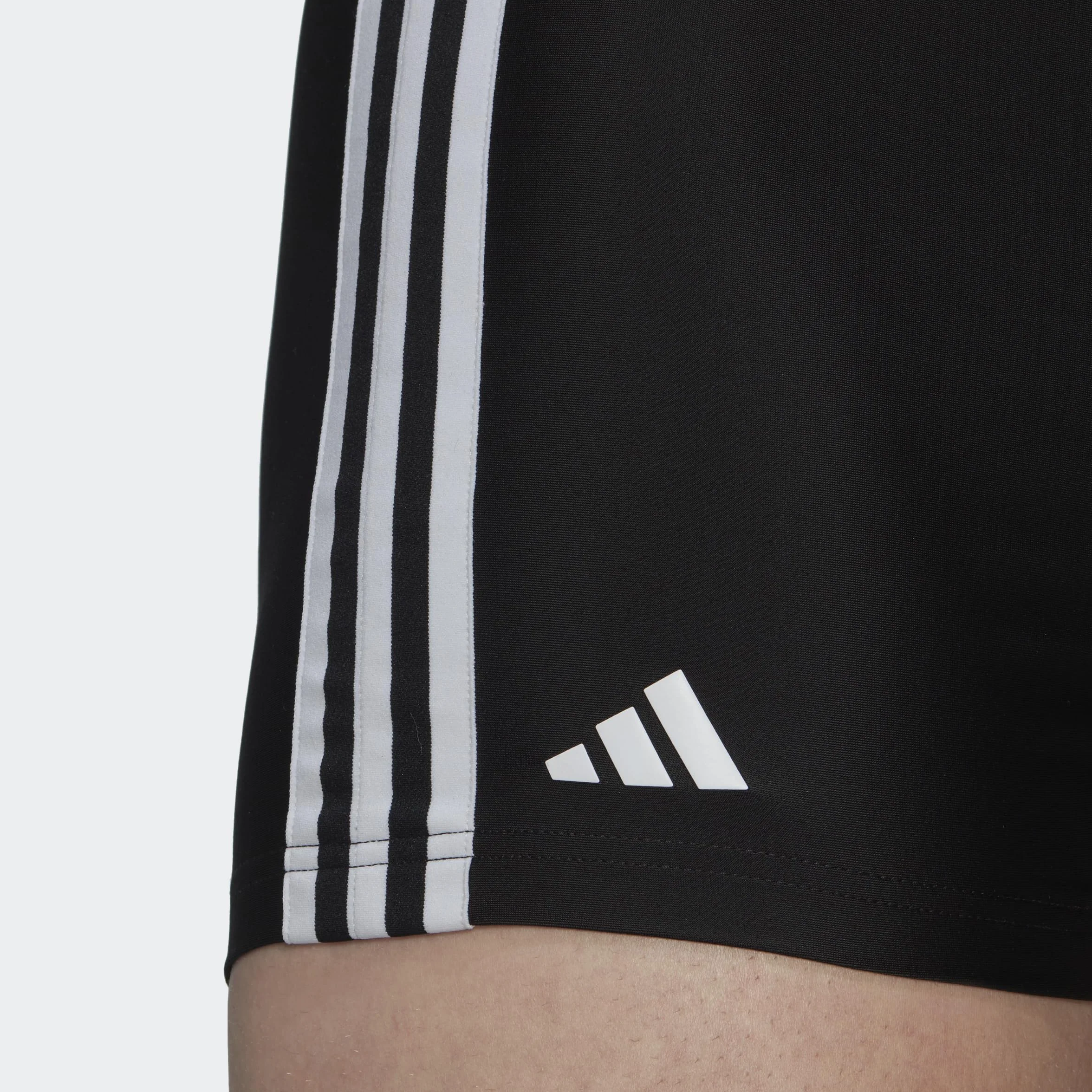 adidas Homme Classic 3-Stripes Swim Boxers, Black/White, 26