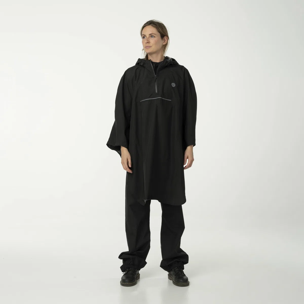 AGU Essential Grant Poncho de pluie, cape de pluie, pour vélo pour homme et femme, imperméable et coupe-vent, réfléchissant, 100 % polyester recyclé, unisexe, taille unique