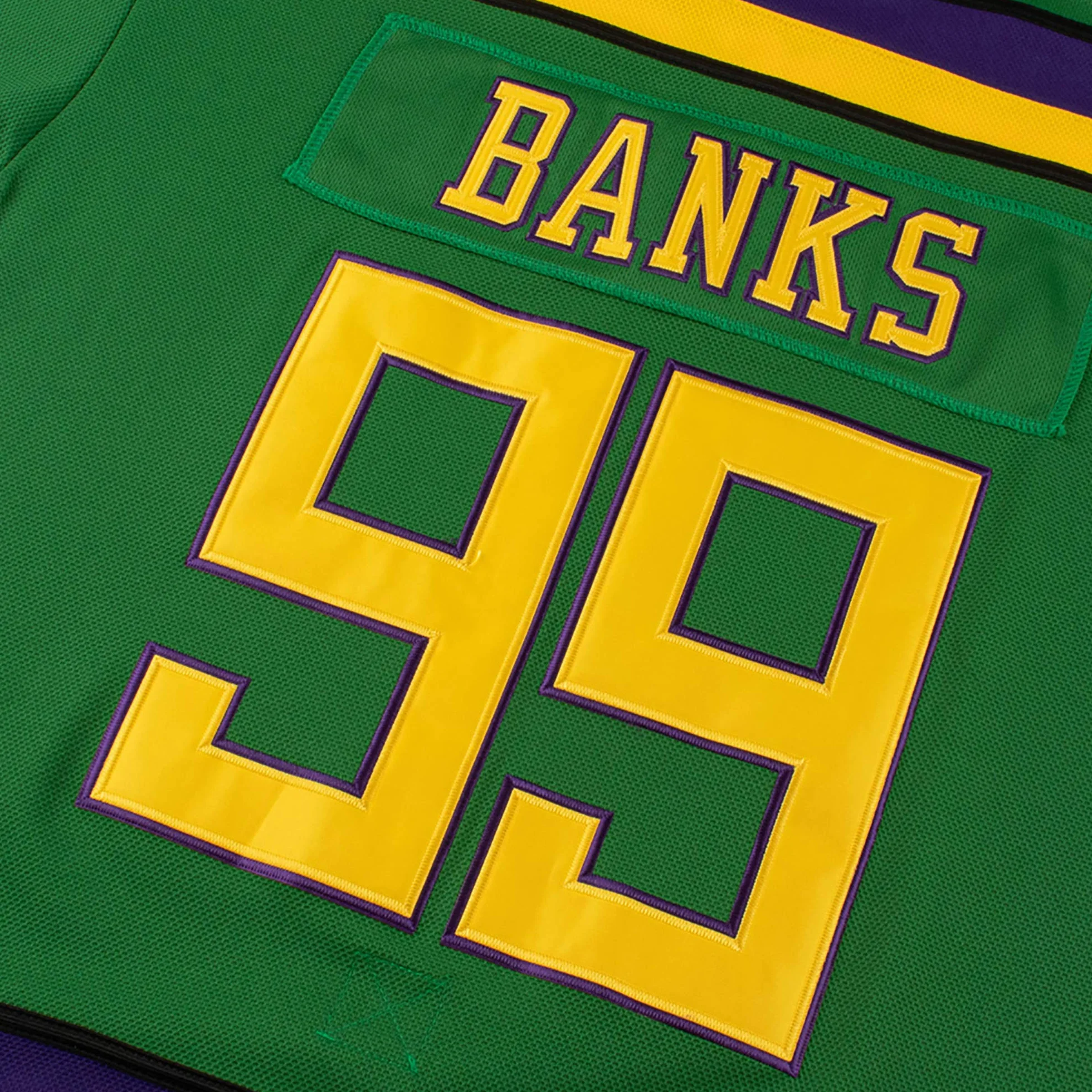 Adam Banks #99 Mighty Ducks Film Hockey Maillot Jerseys sur Glace NHL pour Homme Vêtements Sweatshirts Respirant T-Shirt,L