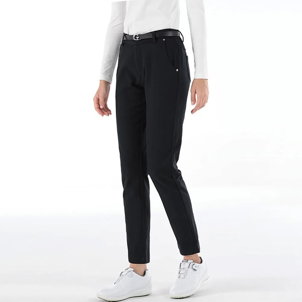 Pantalon De Golf pour Femme en Polaire d'hiver Pantalon Slim Chaud Pantalon De Travail Extensible Et Décontracté