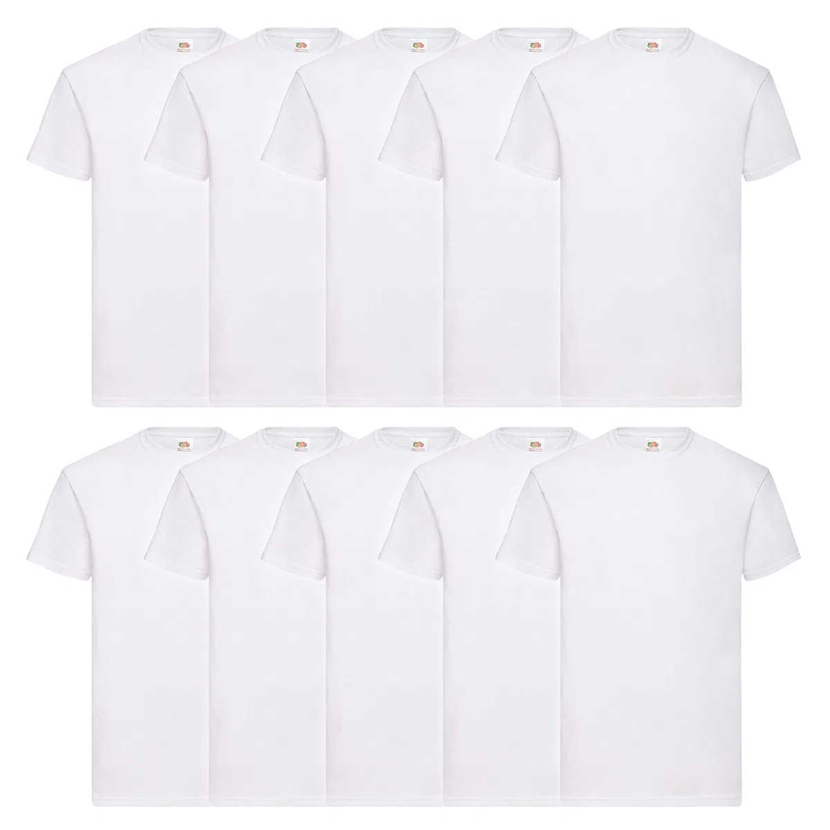 Fruit of the Loom Kids 10 Pack T-shirt, T-shirt taille normale Col ras du cou Manches courtes Garçon