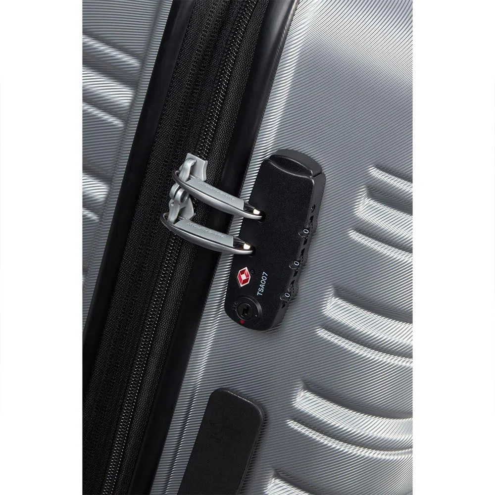 American Tourister Flashline - Spinner L, étui, 78 cm, 100/109 L, argenté (Sky Silver)