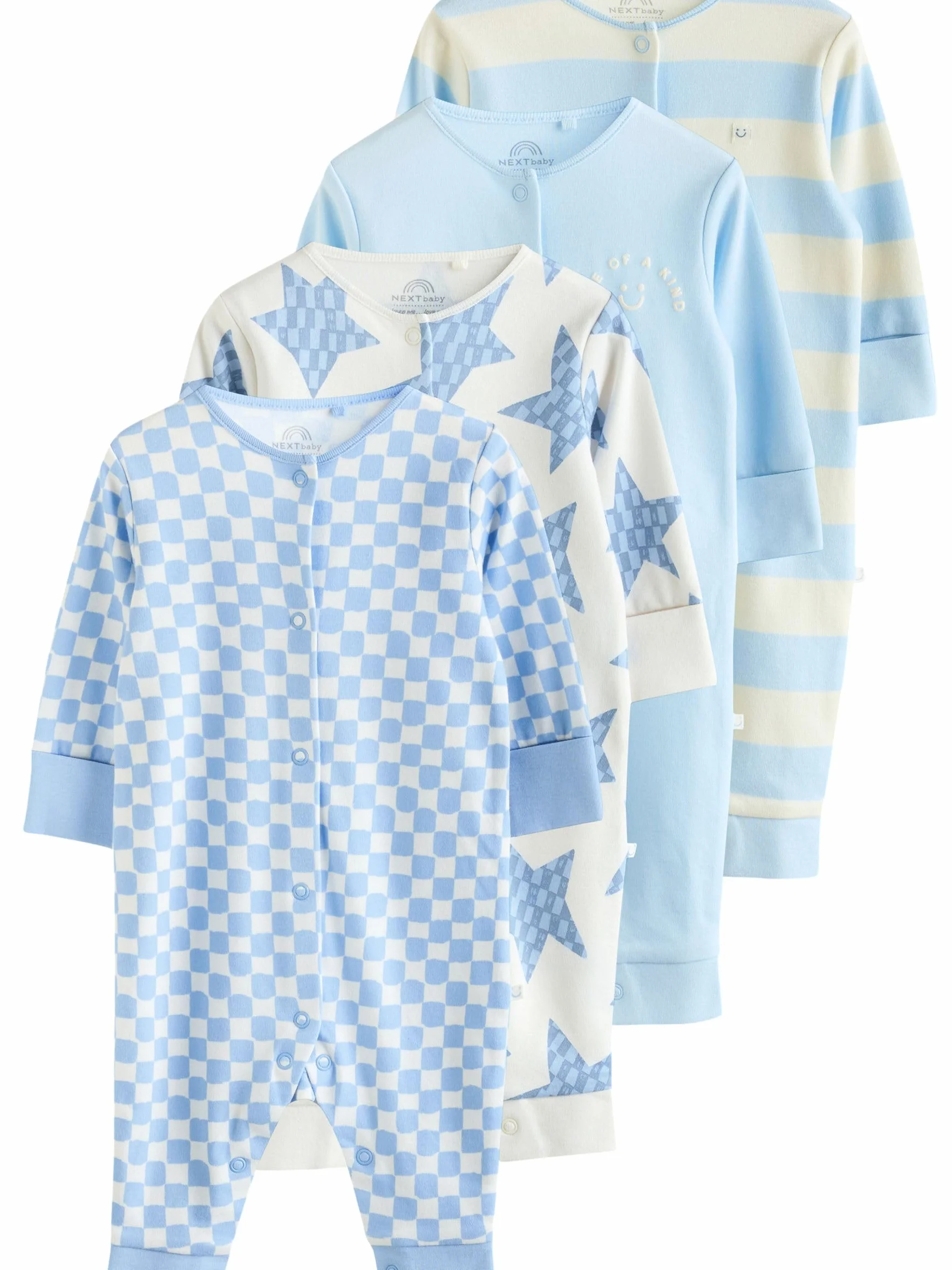 NEXT Bébé garçon Dors-Bien sans Pieds à Motif étoiles Lot de 4