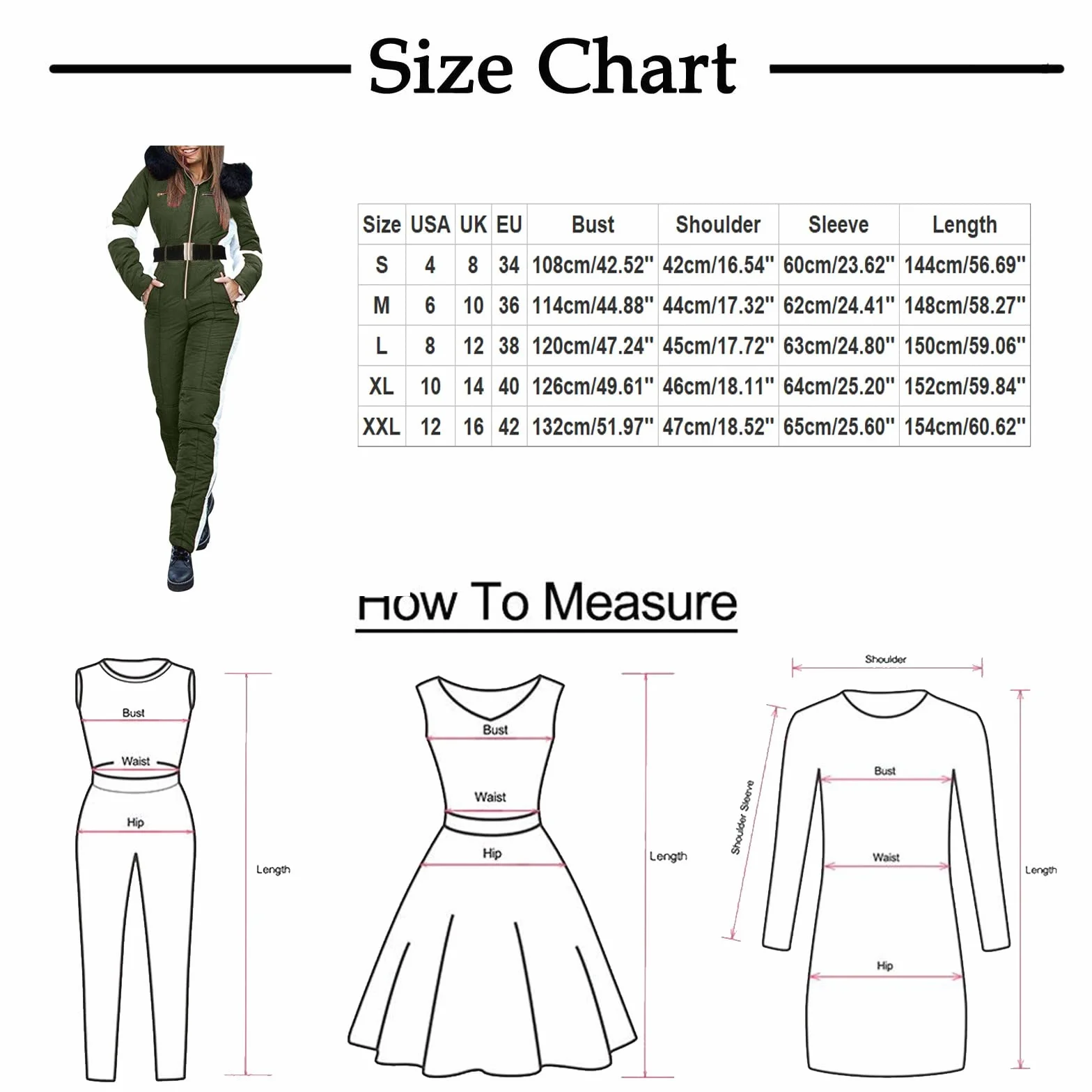 Veste de Ski à La Mode pour Femmes Combinaison de Sports de Plein Air à Capuche Veste de Ski Zippée avec Poches Adaptée Aux Sports de Ski