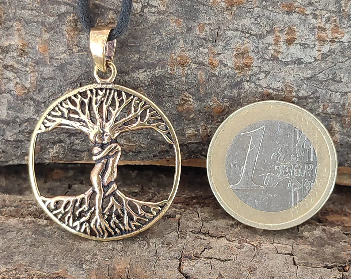 Kiss of Leather Pendentif arbre de vie en bronze, br. 176, Bronze