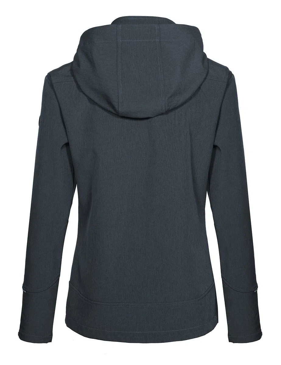 Little Donkey Andy Veste softshell pour femme avec capuche amovible, doublure polaire et déperlante