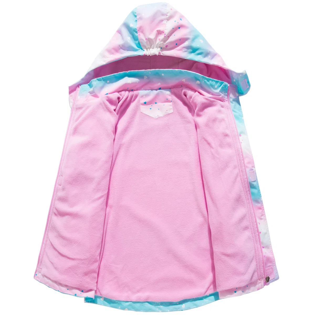 Fewlby Blouson Imperméable Filles - Manteaux Imperméables à Capuche Veste de Pluie pour Enfants Coupe Vent Veste de Pluie Légère Printemps Automne 9-10 Ans