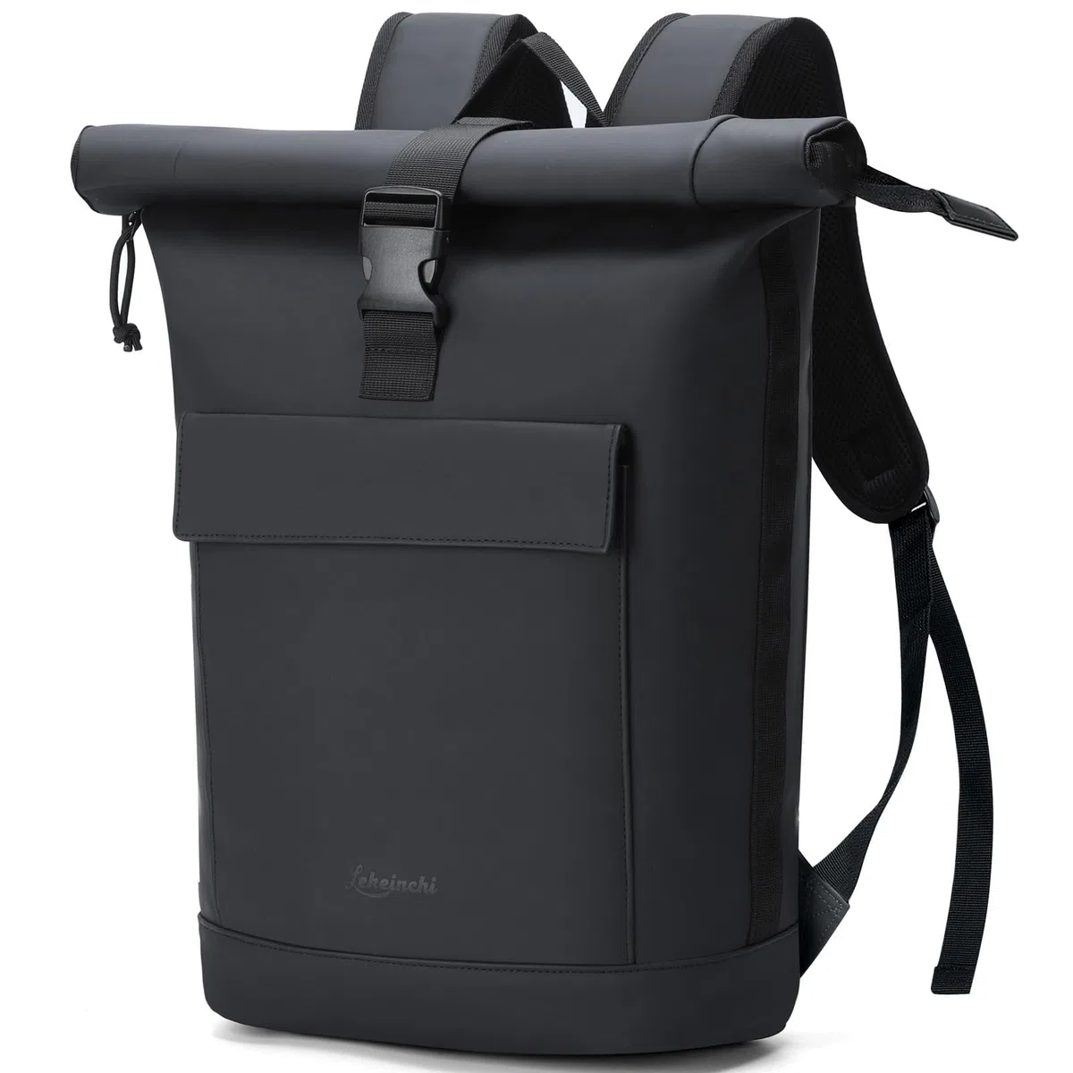 Lekeinchi Rolltop Sac à dos élégant pour ordinateur portable de 17 ", étanche, grand sac à dos de voyage, sac à dos d'école, pour les voyages, l'université, le travail