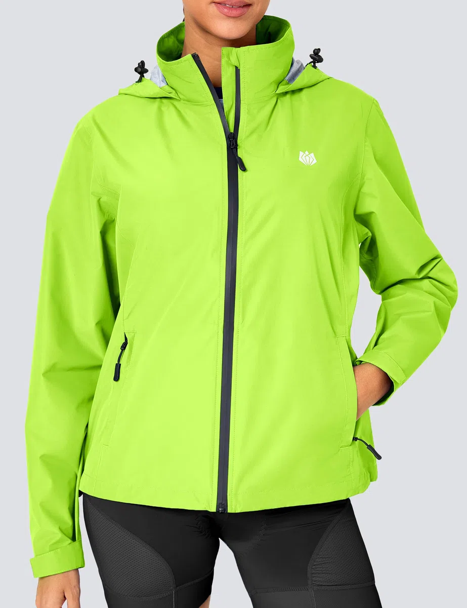 FitsT4 Sports Veste de cyclisme pour femme - Imperméable - Respirante - Coupe-vent - Pour l'été - Veste d'extérieur réfléchissante