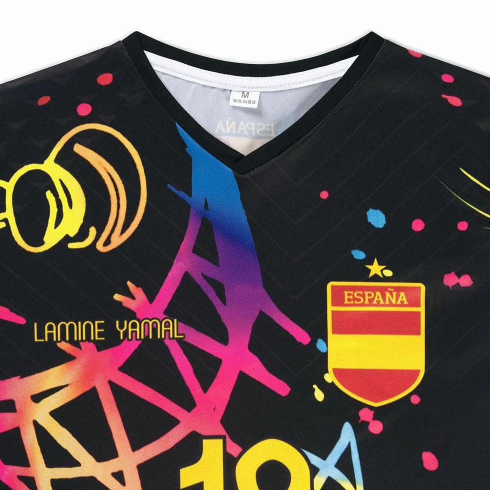 Maillot Lamine Yamal - Maillot de Foot d'Espagne - Tenue de Football - Enfants et Adultes - Ensemble Foot