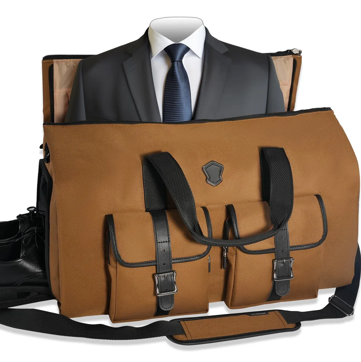 WELKINLAND 48H Housses à vêtements pour voyage, sac de transport avec 10 poches, 3 sacs de voyage pour costumes, sac de voyage à vêtements 2-en-1 de 62L, sac de voyage à vêtements convertible, sac de