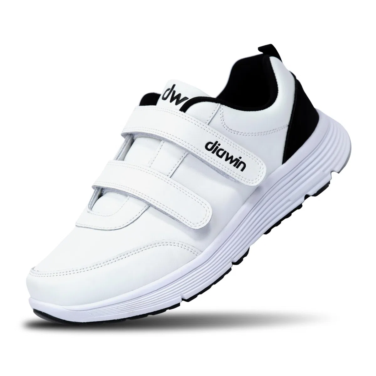 diawin Chaussures en Cuir Véritable Larges pour Hommes et Femmes – Avant-Pied Large, Profondeur Supplémentaire, Confort Pieds Gonflés, Idéal pour Diabétiques