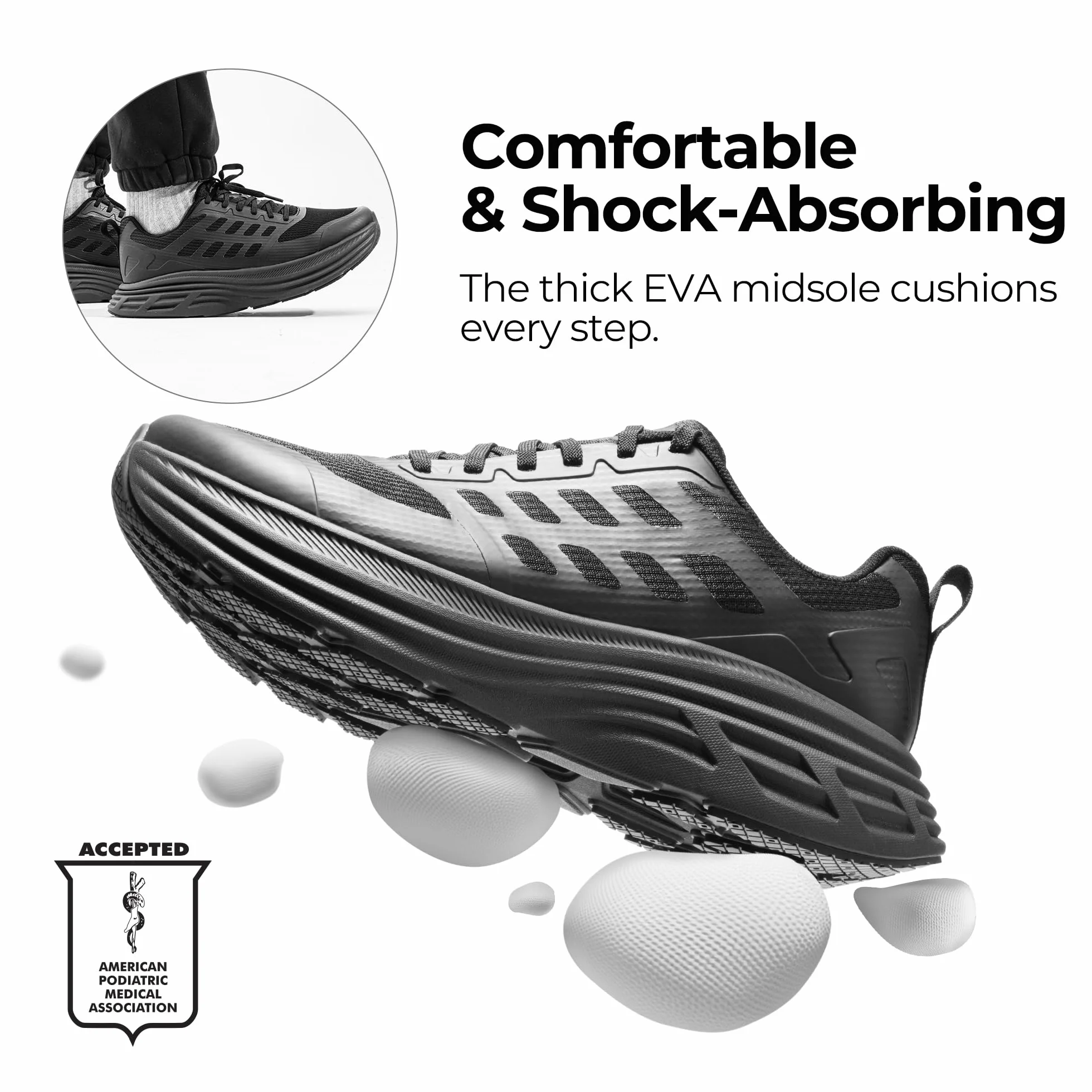 NORTIV 8 Chaussure de Marche pour Hommes Tige en Maille Respirante Chaussures Durable SNWS245M
