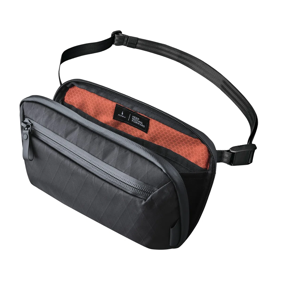 ALPAKA Elements Tech Case Mini, Sac Sling avec Sangle Réglable, EDC Petit Tech Pouch, Sac de Rangement pour Accessoires Électroniques, Tissu Résistante à l'eau, 2 Compartiment, X-Pac VX42