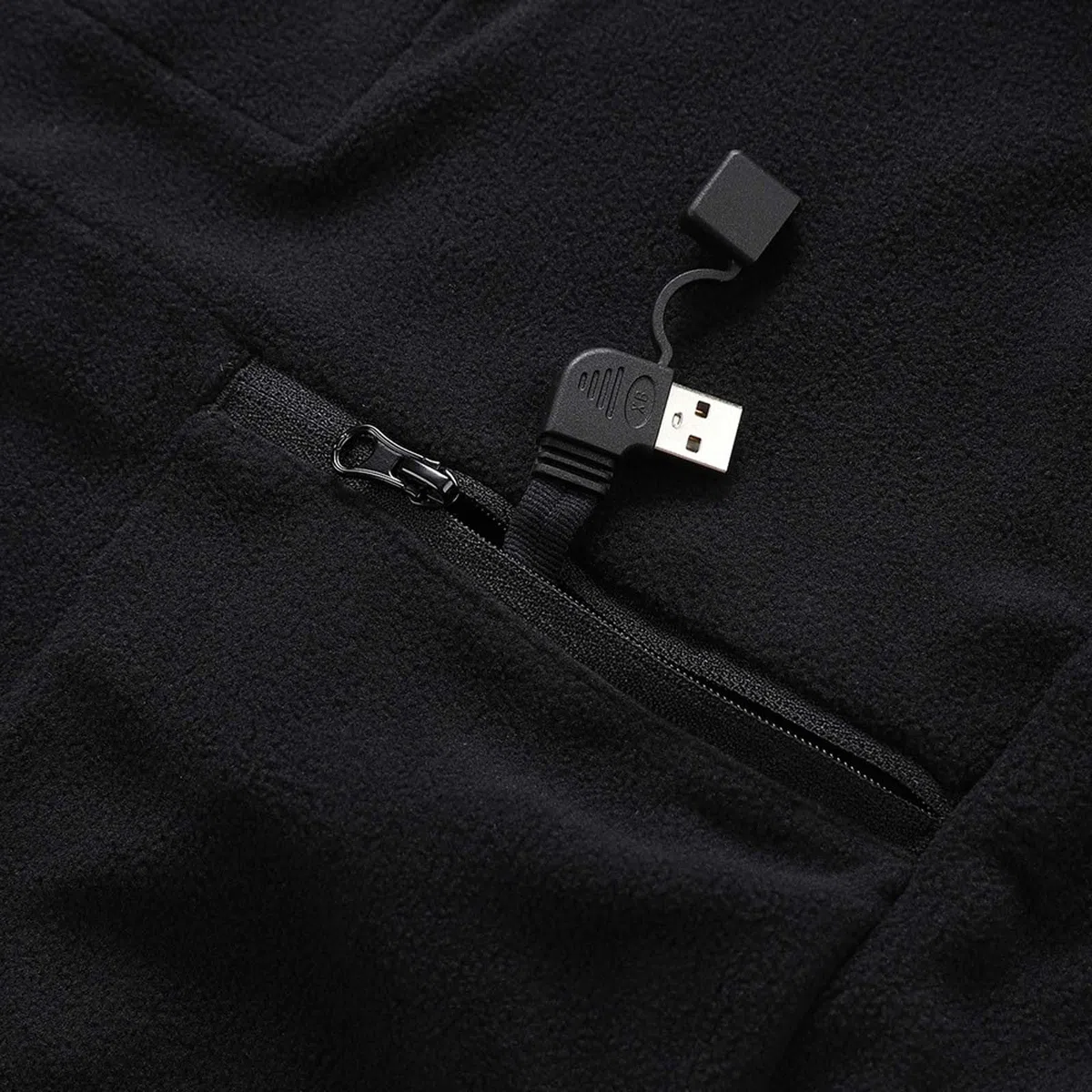 Veste chauffante pour garçons avec chargement USB, manteau doublé en polaire chaude pour temps froid, activités de plein air, manteaux d'hiver pour enfants et jeunes à capuche