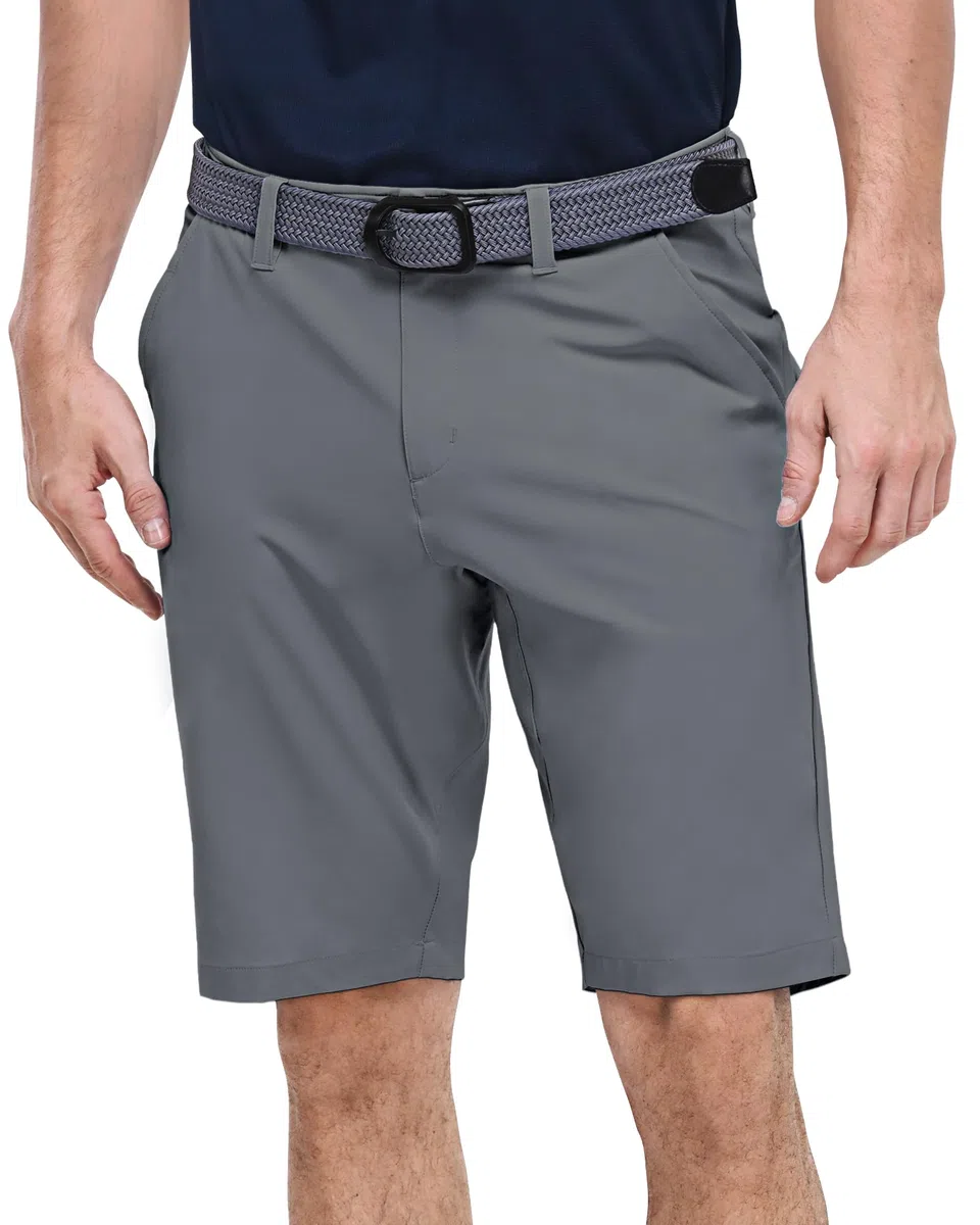 Outdoor Ventures Short de golf pour homme UPF 50+ Stretch Dry Fit 11" Bermuda Short léger à séchage rapide avec poches pour le travail de golf