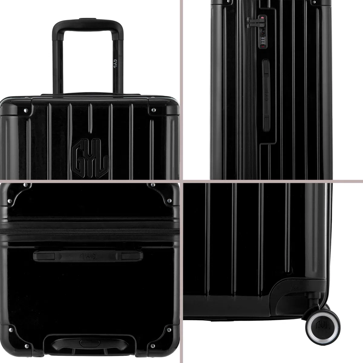 GYL Intemporelle, Valise Trunk Soute Rigide, (78 x 37 x 37 cm) - 4,5Kg - 115L - Polycarbonate - Sérrure TSA - Garantie à Vie, Noir