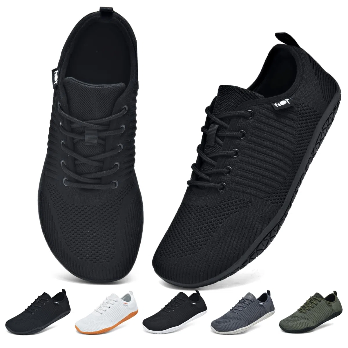 Unisex Chaussures Barefoot Minimalistes Bout Large Tige Respirante et Semelle Antidérapante Plate Légère 37-48