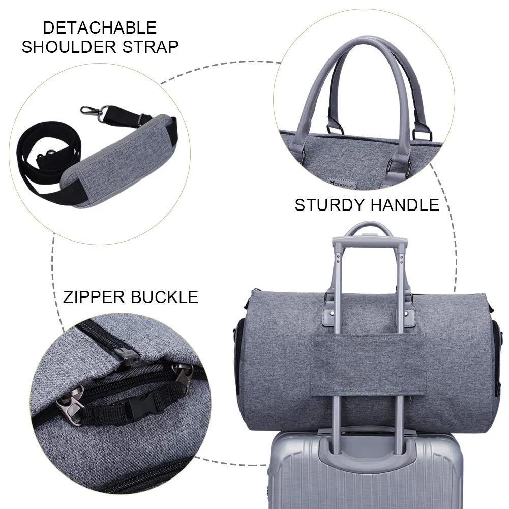 MODOKER Sac à vêtements Convertible avec bandoulière pour Homme et Femme – Valise à Suspendre 2 en 1