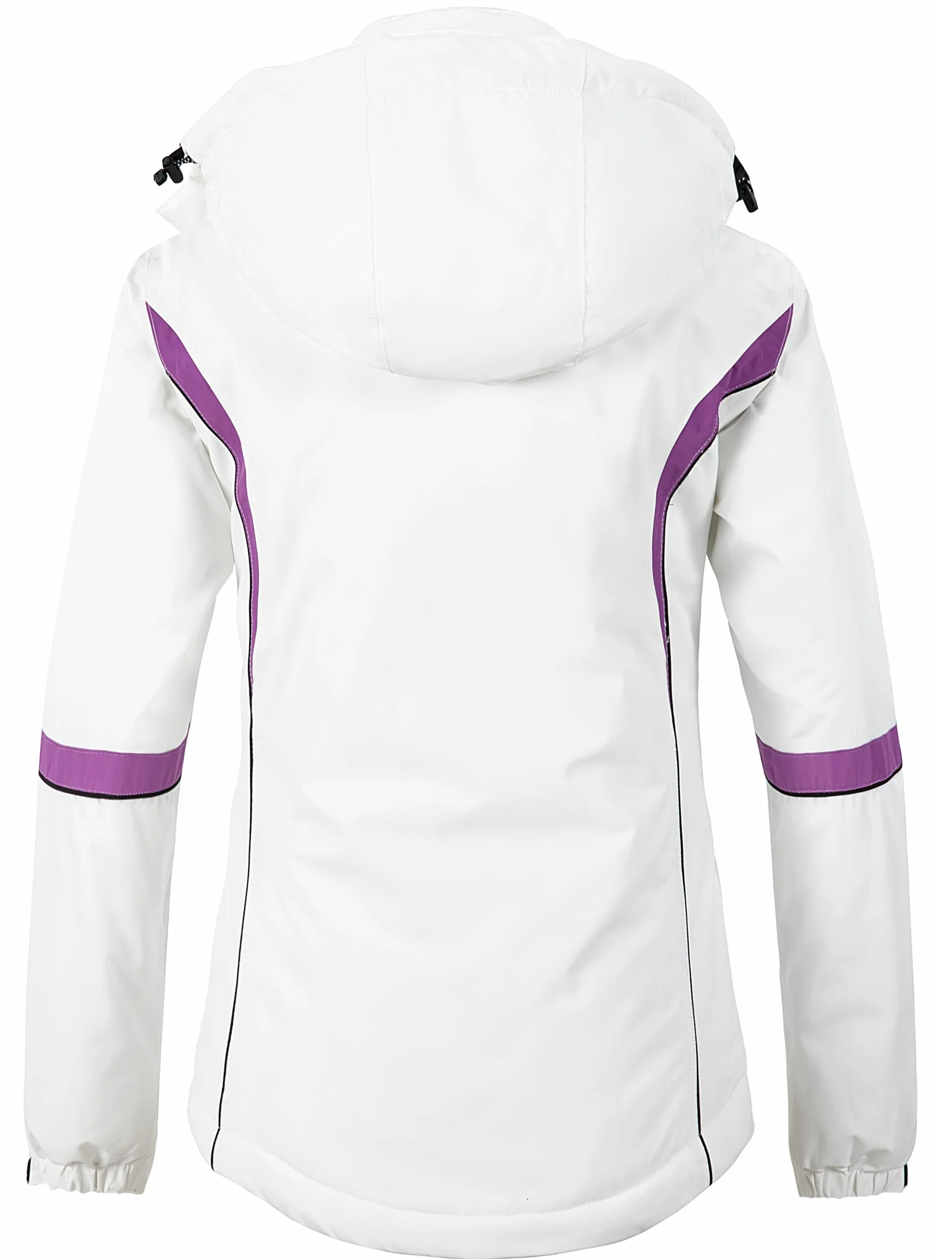 Wantdo Femme Veste de Ski Imperméable Outdoor Veste Coupe-Vent Manteau d'hiver Chaud avec Capuche Amovible Veste Sport Randonnée Coupe-Vent