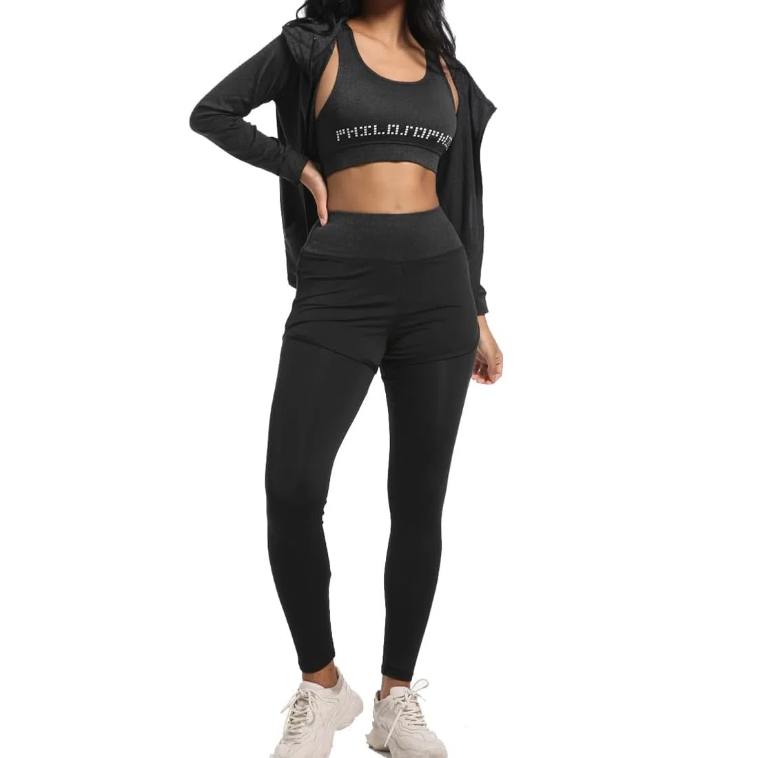 Survêtement Femme Ensembles Sportswear 5 Pièce Costumes de Sport Gym Yoga Athletisme Fitness Jogging Survêtement Tenue de Sport