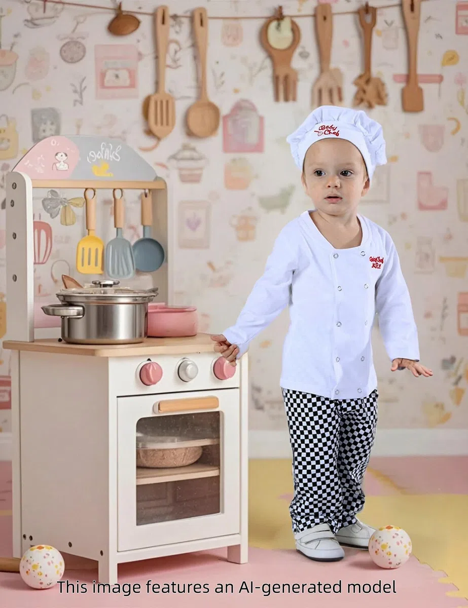 MOMBEBE COSLAND Ensembles Chef Bébé Garçon Halloween Tenue 3 Pièces 6-12 Mois Blanc