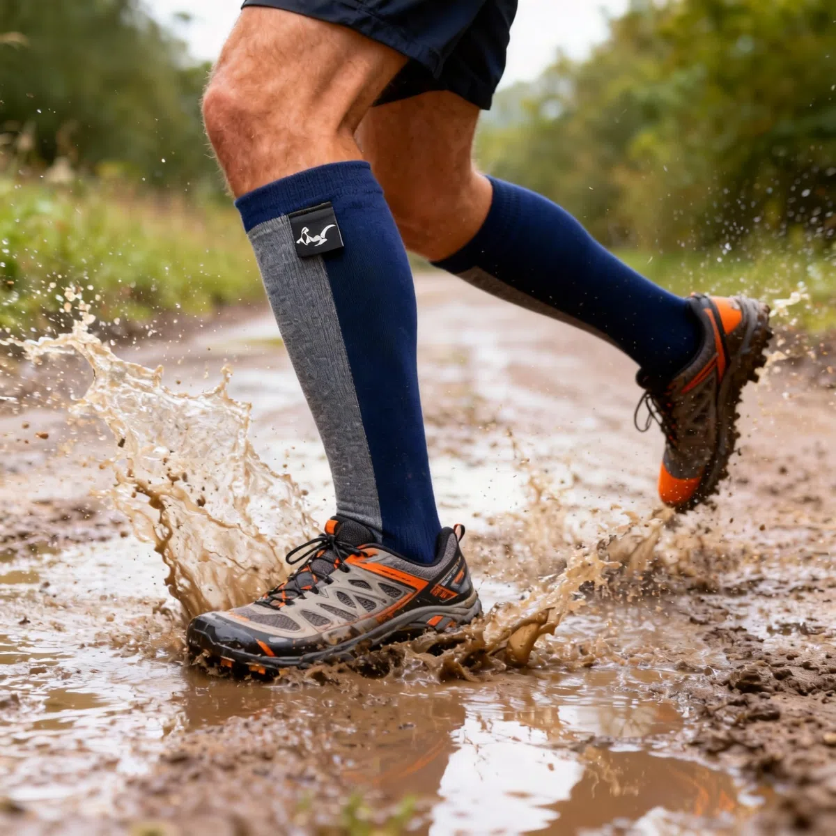 OTTERSHELL Chaussettes longueur genou étanches en laine mérino. Chaud et respirant. Tissu composite à 3 couches, anti-humidité pour la randonnée, la randonnée, le ski