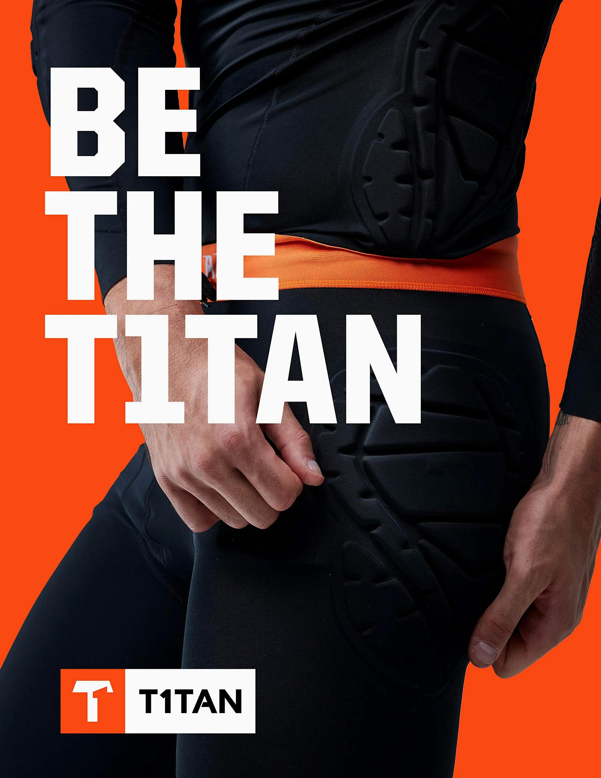 T1TAN sous-Short de Protection pour Gardiens de Foot, Pantalon de sous-vêtement Gardien de But rembourré avec Protection des Hanches, Ceinture de Pantalon élastique et Cordon, Taille XXS-XL, Noir