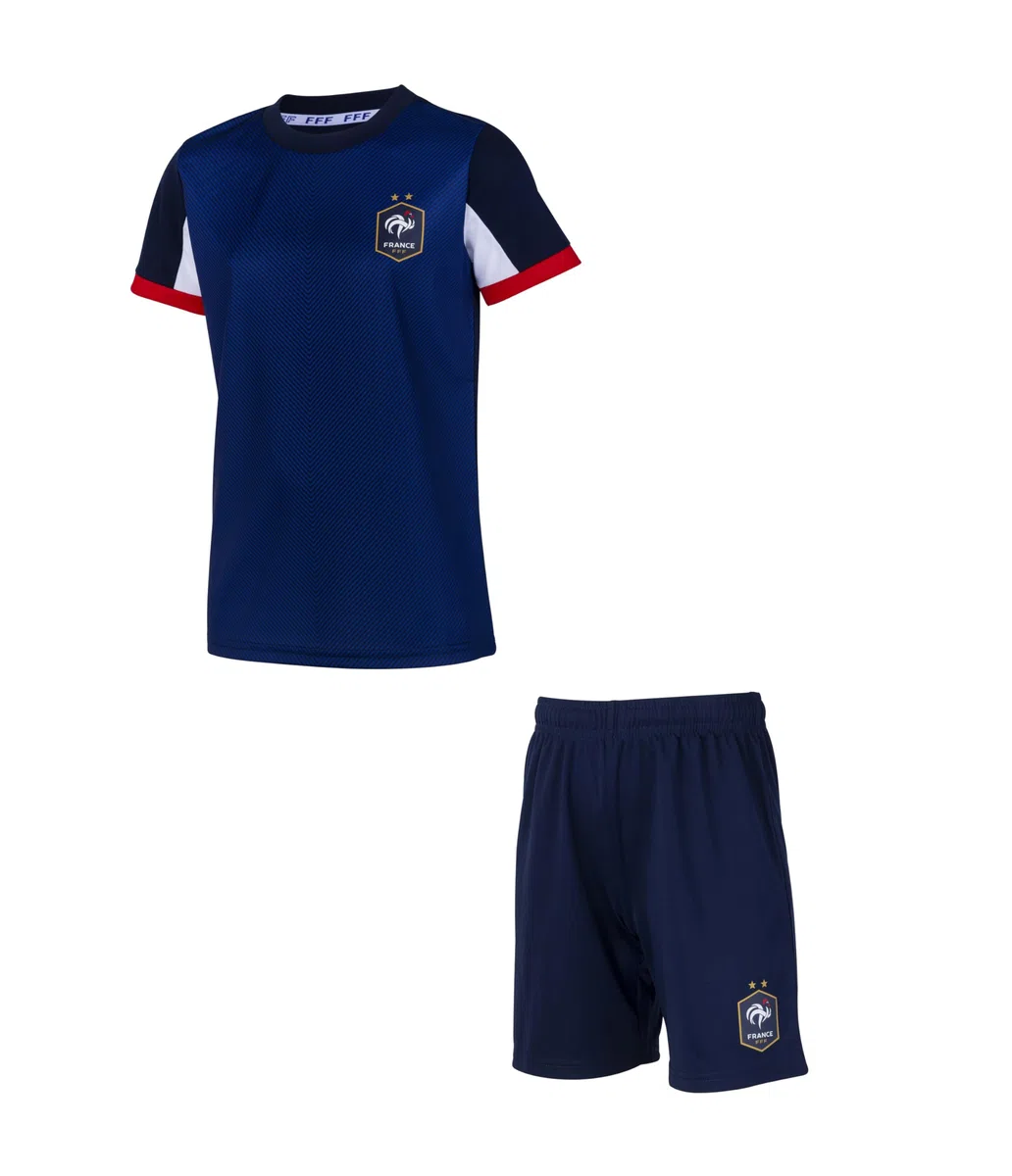FFF Ensemble Maillot Short Collection Officielle Equipe de France de Football