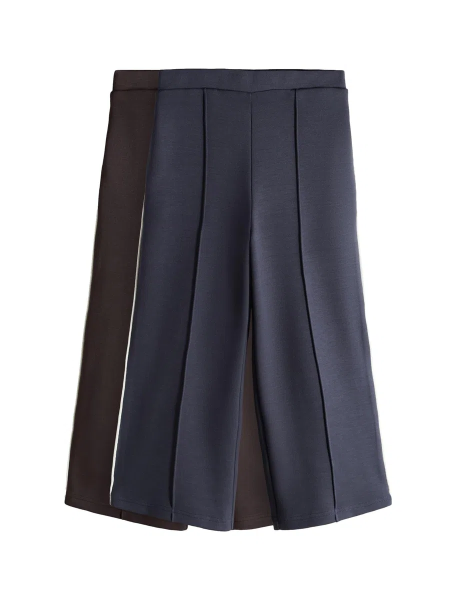 THE SET Fille Pantalon de Jogging Large en Modal, Lot de 2