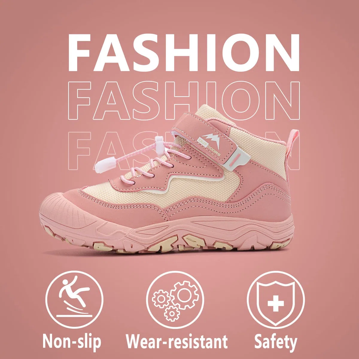 FLIOZY Enfant Chaussures de Randonnée Garçon Fille Antidérapant Respirantes Léger Chaussure de Marche Chaussures de Plein