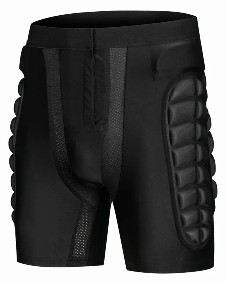 Short de Gardien de But avec Protection Hanche et Cuisse – Short Football Pro pour Hommes & Jeunes | Tissu Respirant Élastique | Ceinture Élastique | Lavable en Machine