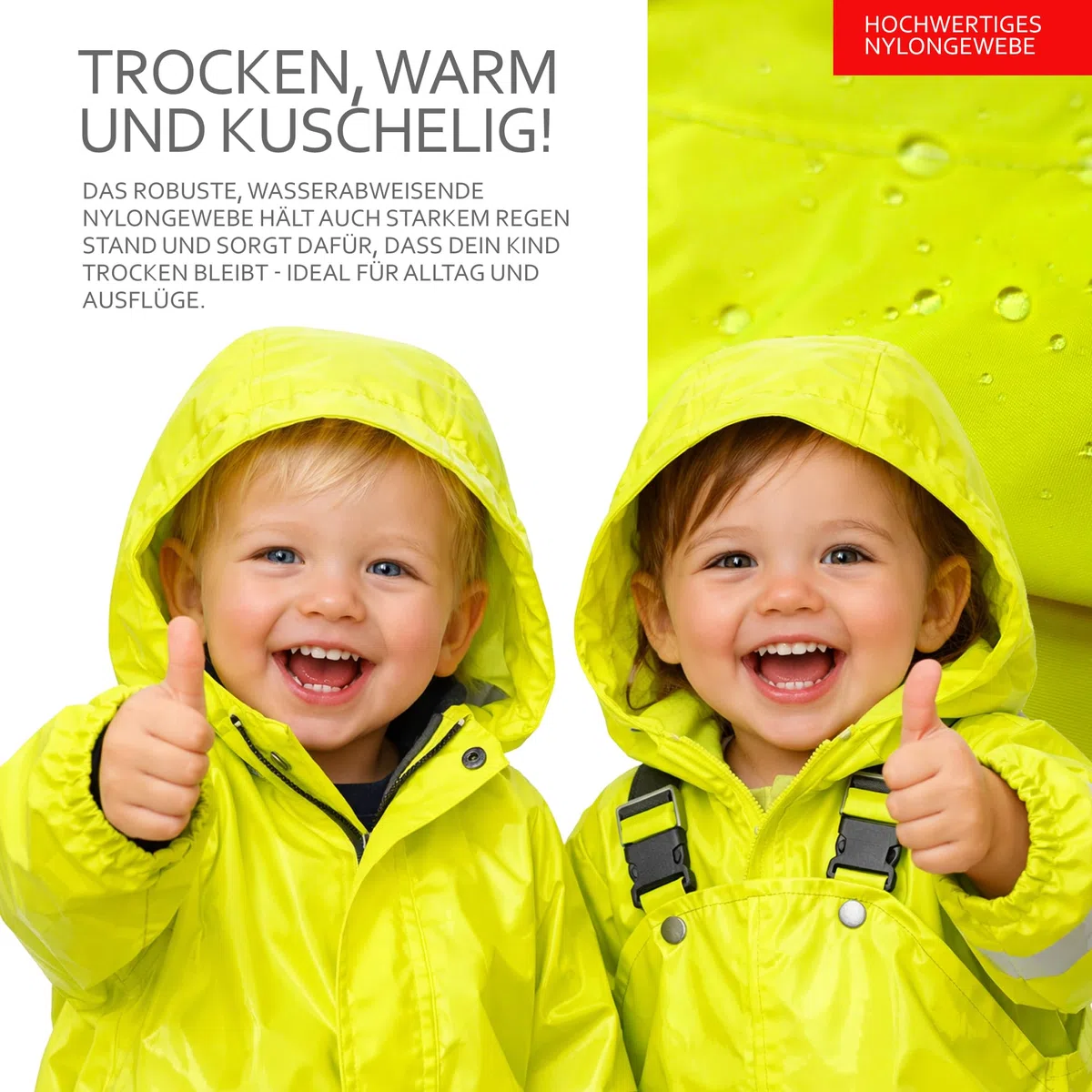 BambiniWelt by Rafael K. Cape de pluie REGENPONCHO pour siège vélo pour enfant Siège vélo Römer Bandes réfléchissantes Protection anti-pluie universelle