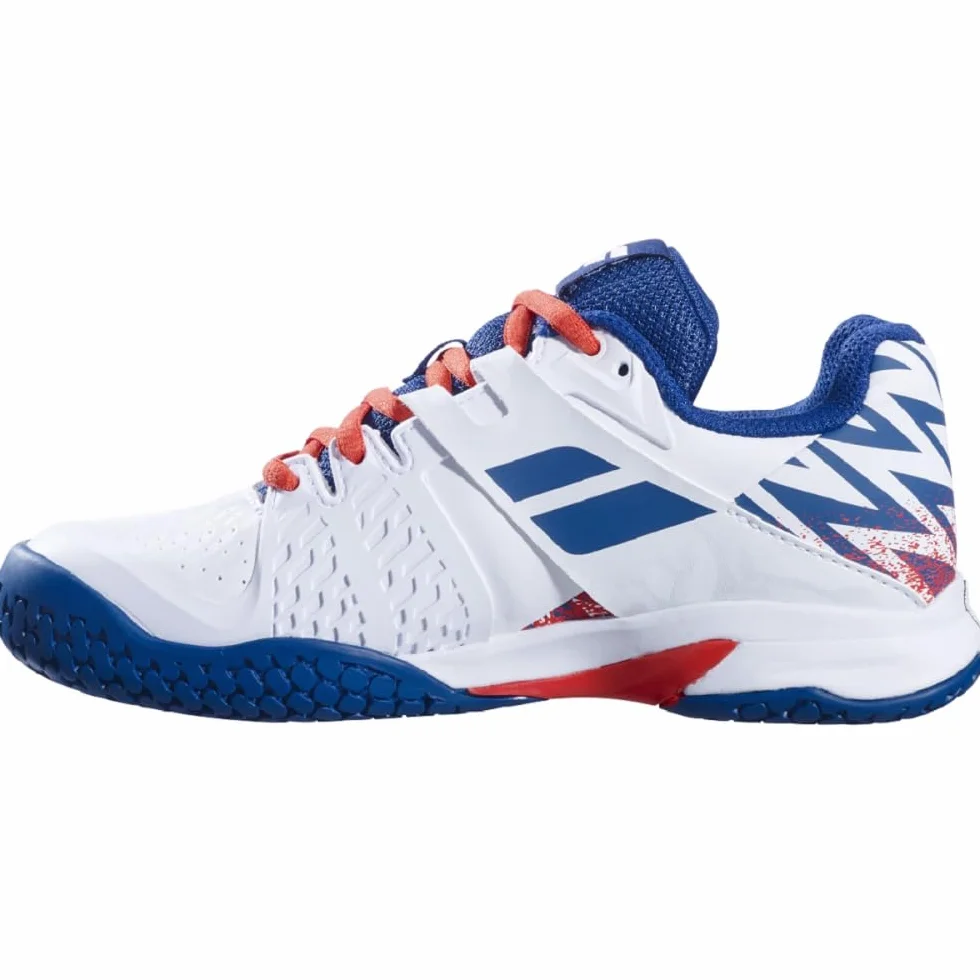 Babolat Garçon Propulse AC Jr, White Estate Blue, 35 EU