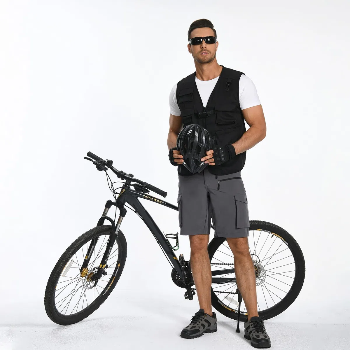 Hiauspor Pantalon VTT Stretch Léger à Séchage Rapide pour Homme pour La Randonnée, Le Trekking